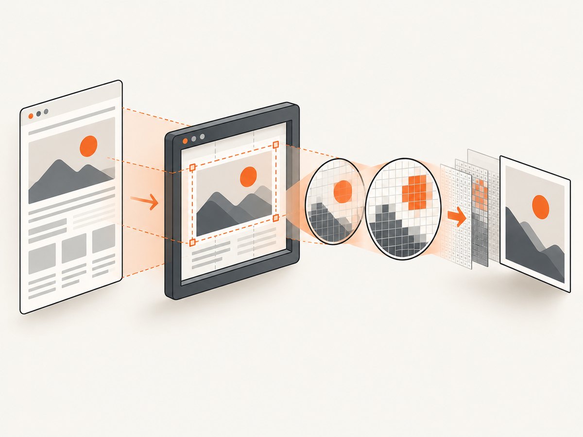 Viewport width sets the page layout, zoom changes rendered scale, and encoder quality affects lossy output.