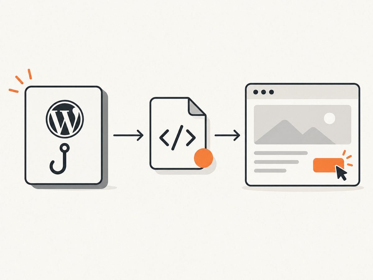 An enqueue callback connects a maintained JavaScript file to the rendered page.