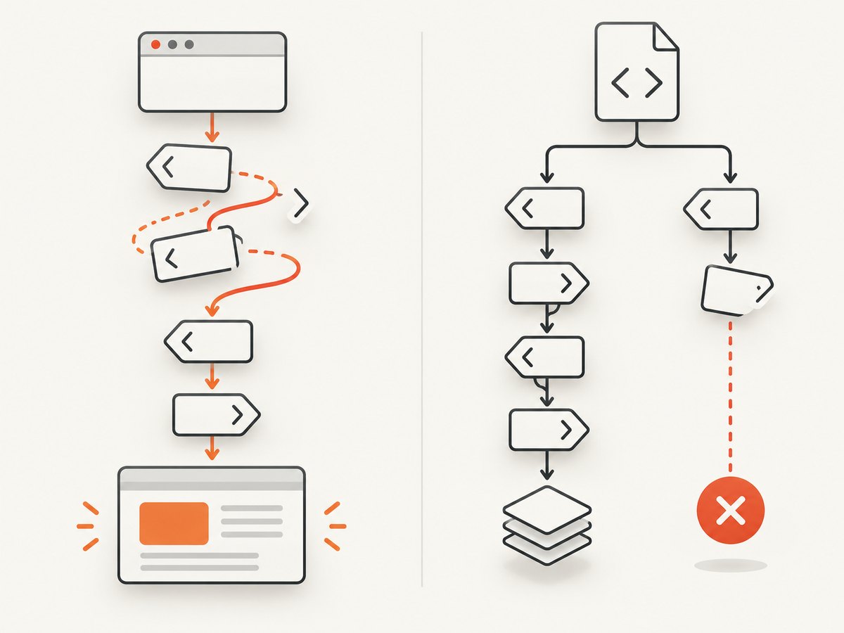 XML Worker needs well-formed markup instead of browser-recovered HTML.