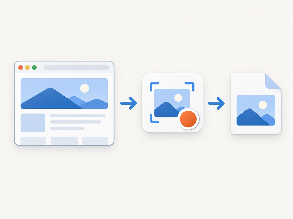A Chrome extension captures the page open in the browser and exports an image.