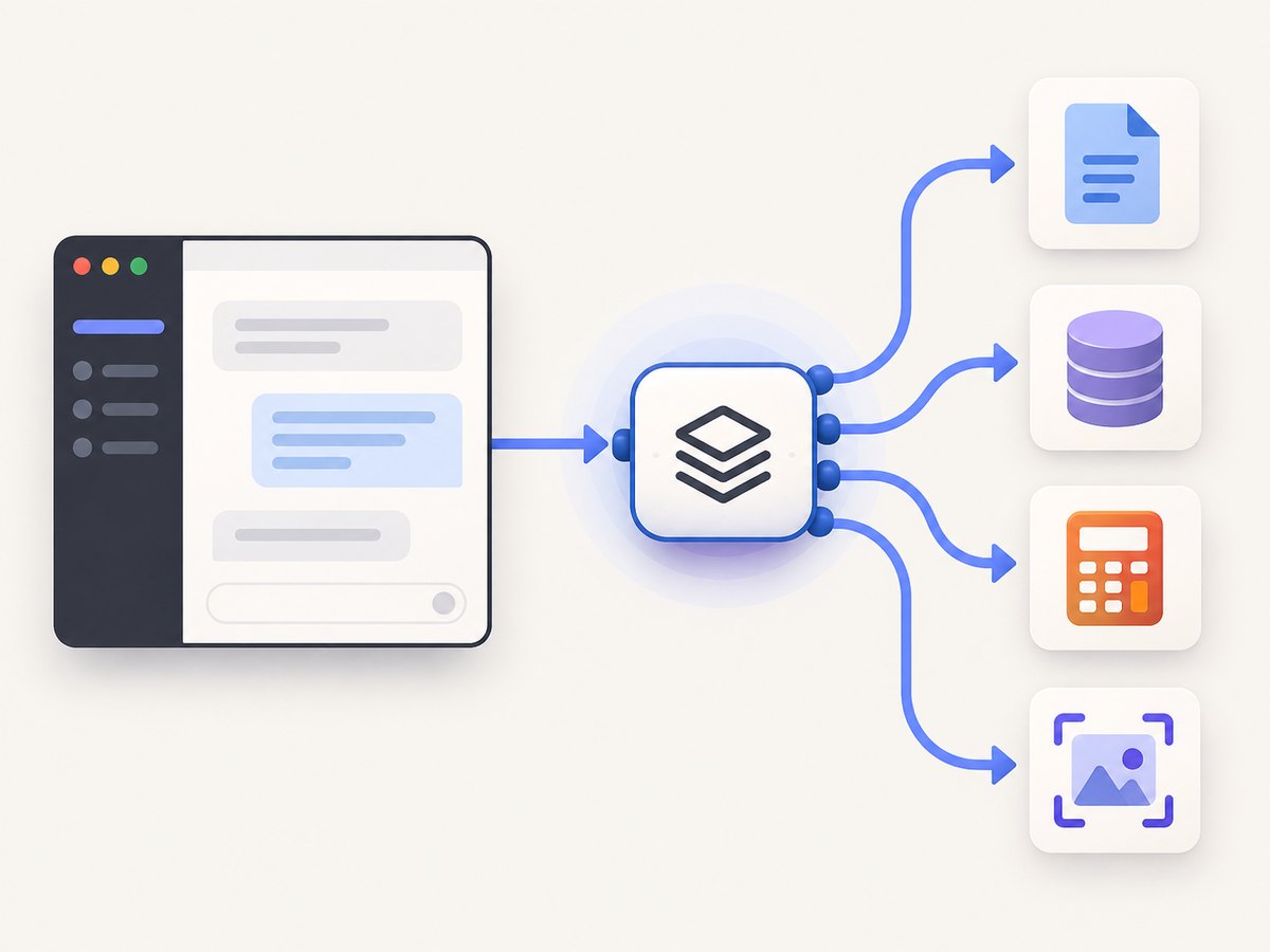 MCP connects Claude Desktop to specialized tools through one standard interface.