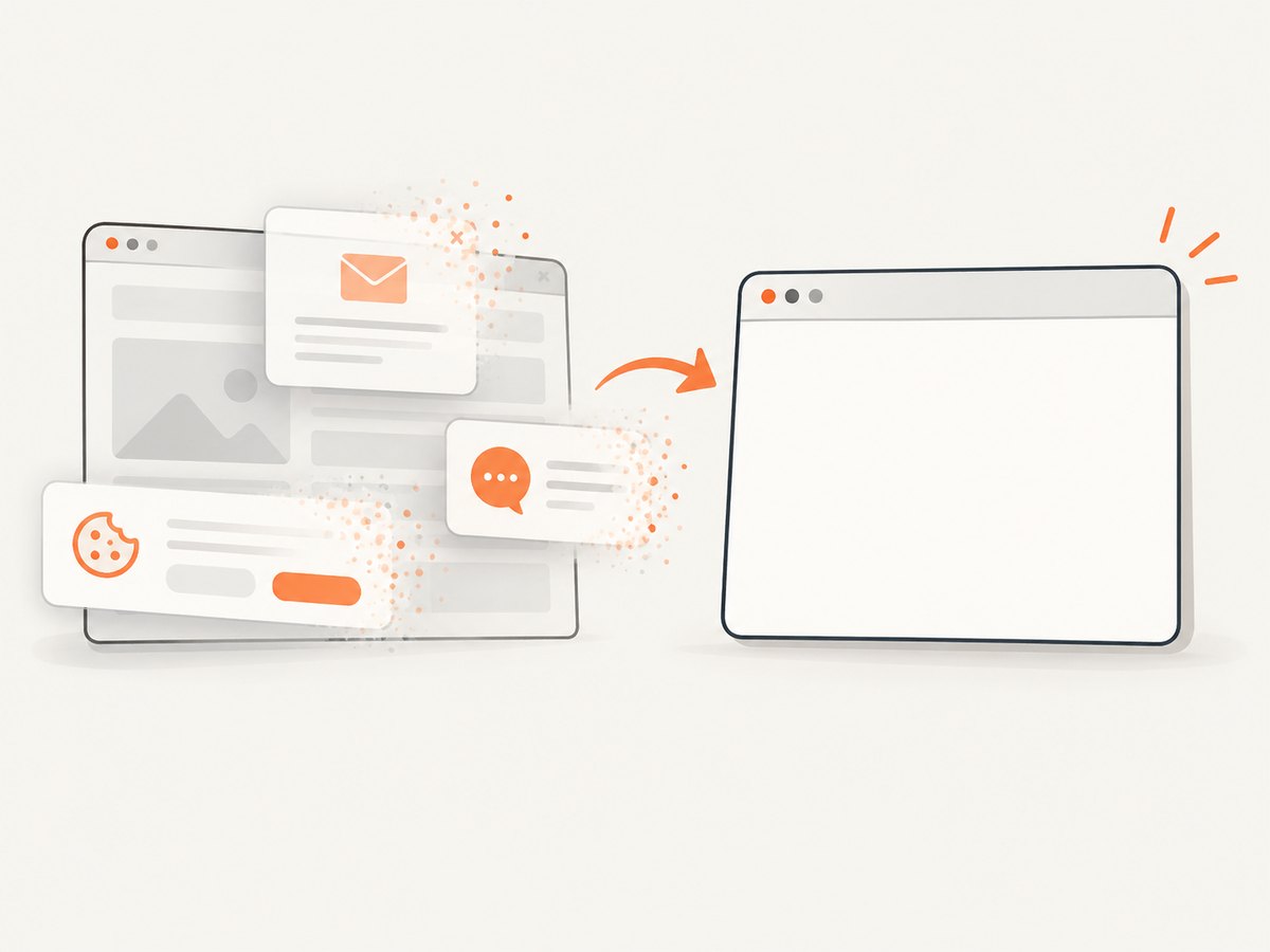 Consent banners and overlays can be handled before a clean screenshot is captured.