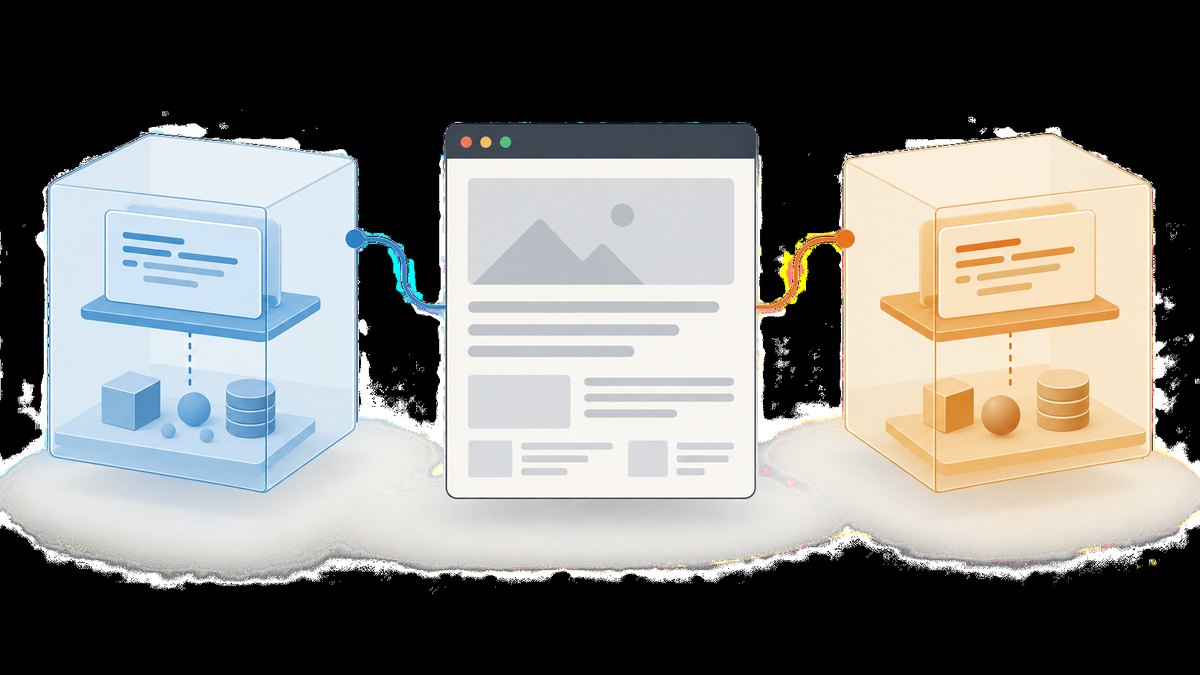 An isolated content script has separate JavaScript globals, while both environments can interact with the same DOM.