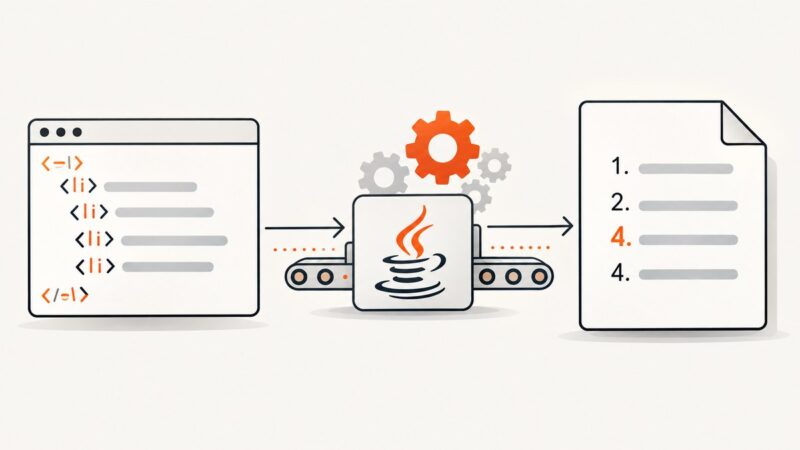 Why iTextRenderer Ignores the HTML li Value Attribute