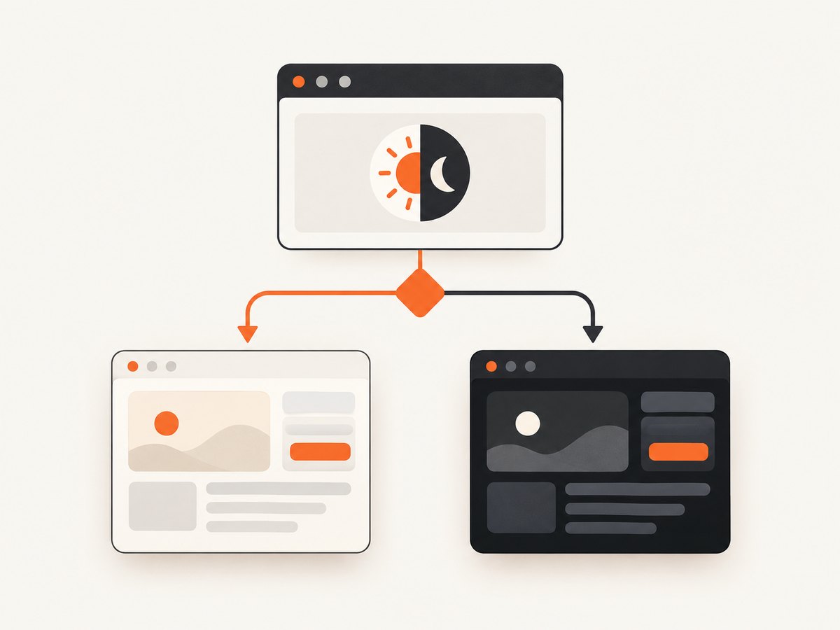 The browser’s dark preference can drive either CSS styling or JavaScript behavior.
