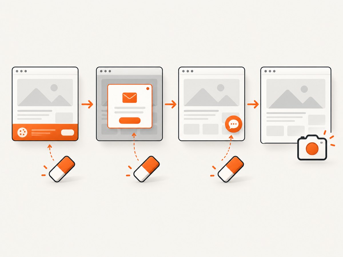 Consent banners and overlays can be handled before a screenshot is saved.