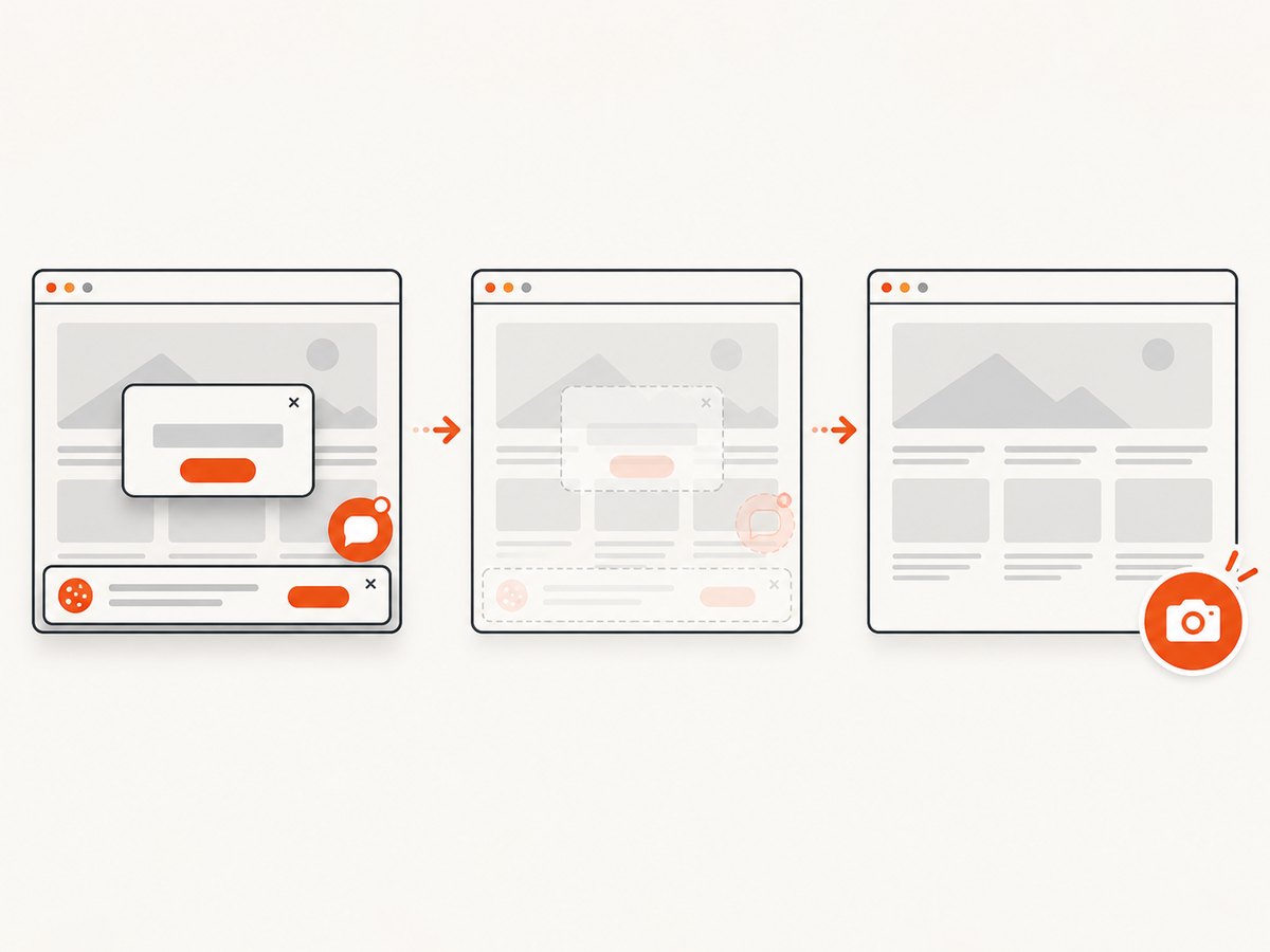 Clean captures reduce common overlays that can obscure the page being reviewed.