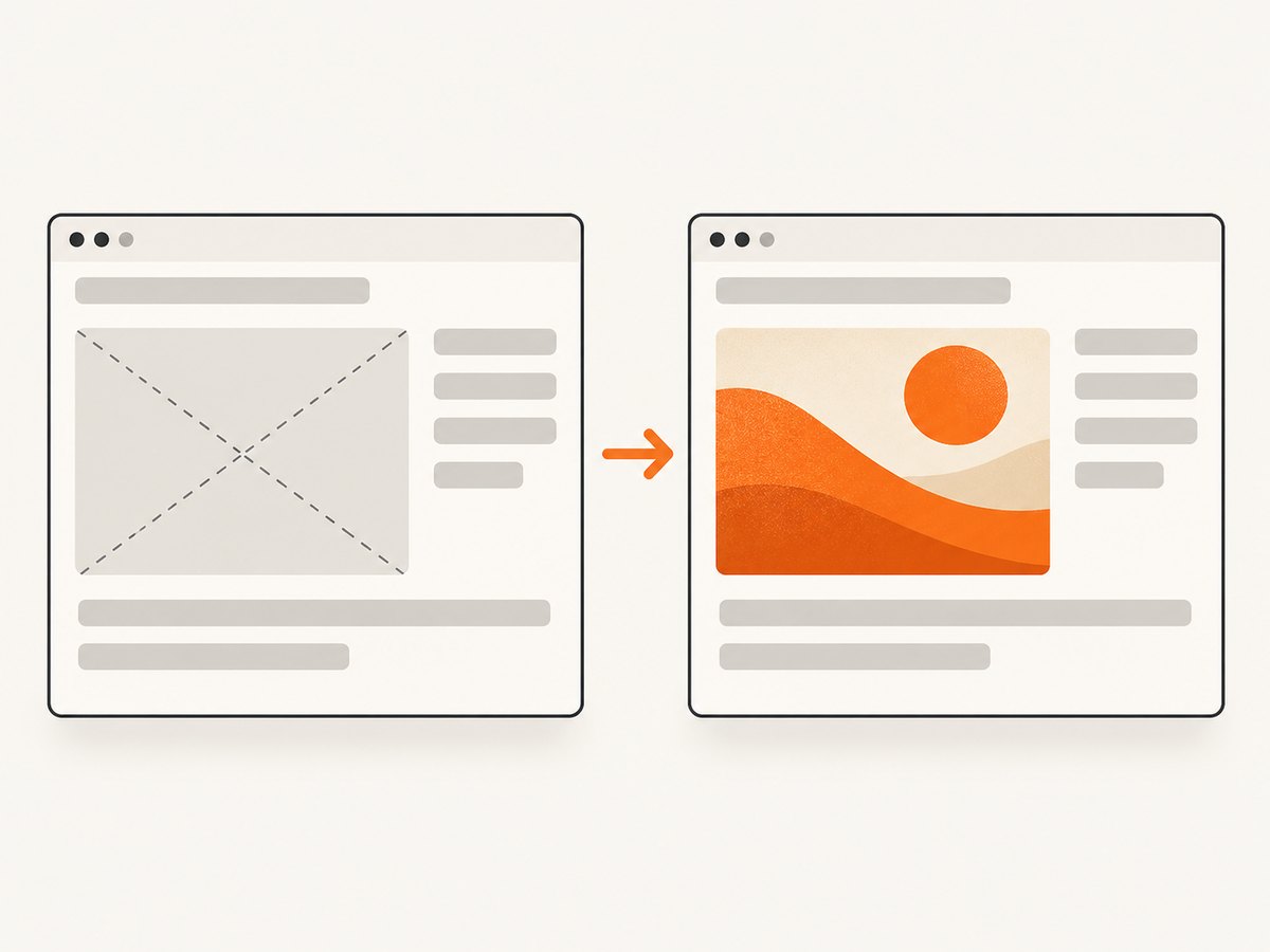 Intrinsic dimensions reserve an image’s aspect ratio before its file loads and help prevent layout shifts.
