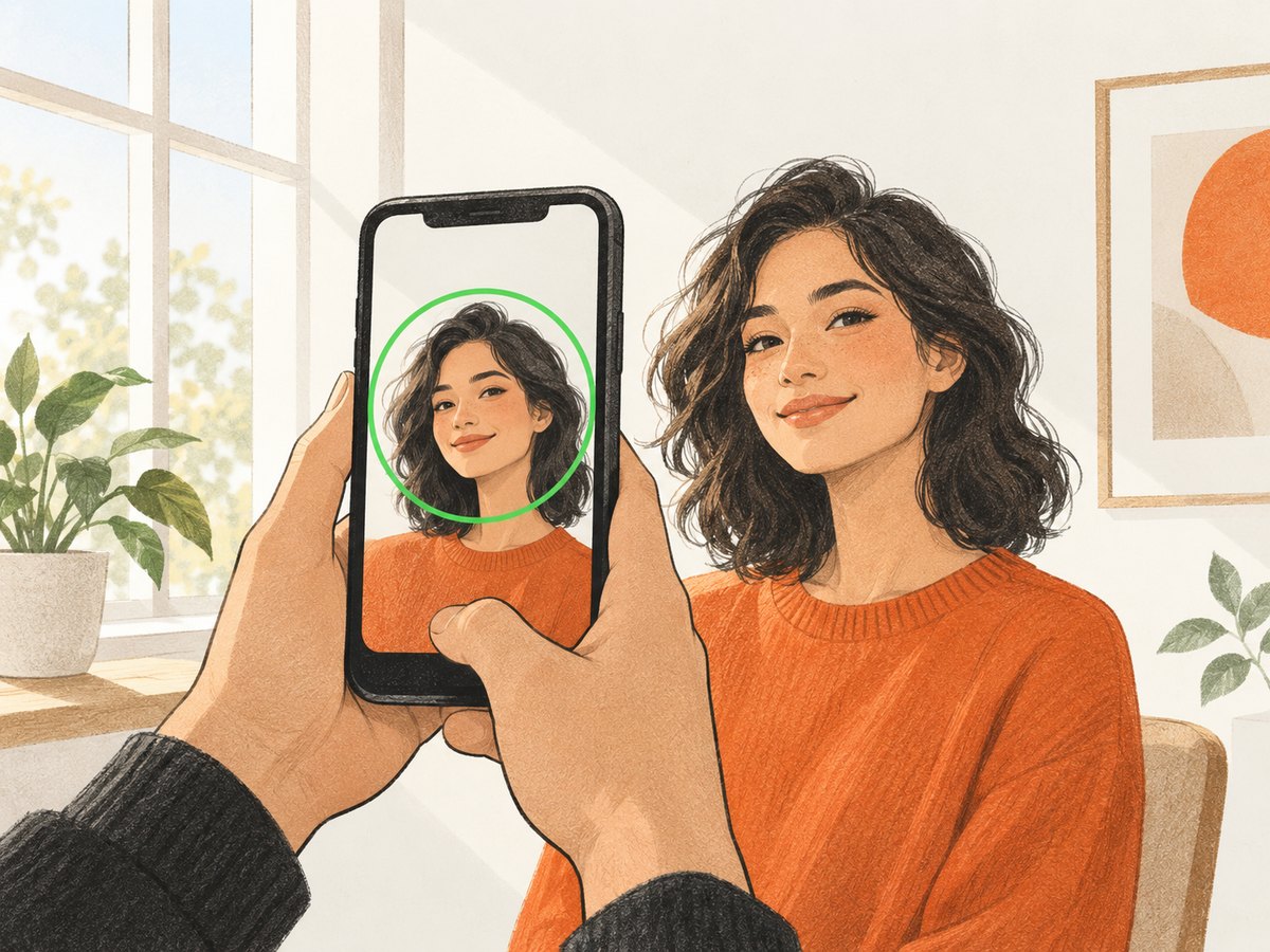 A current smartphone portrait and soft natural light are enough to create the underlying LinkedIn photo.