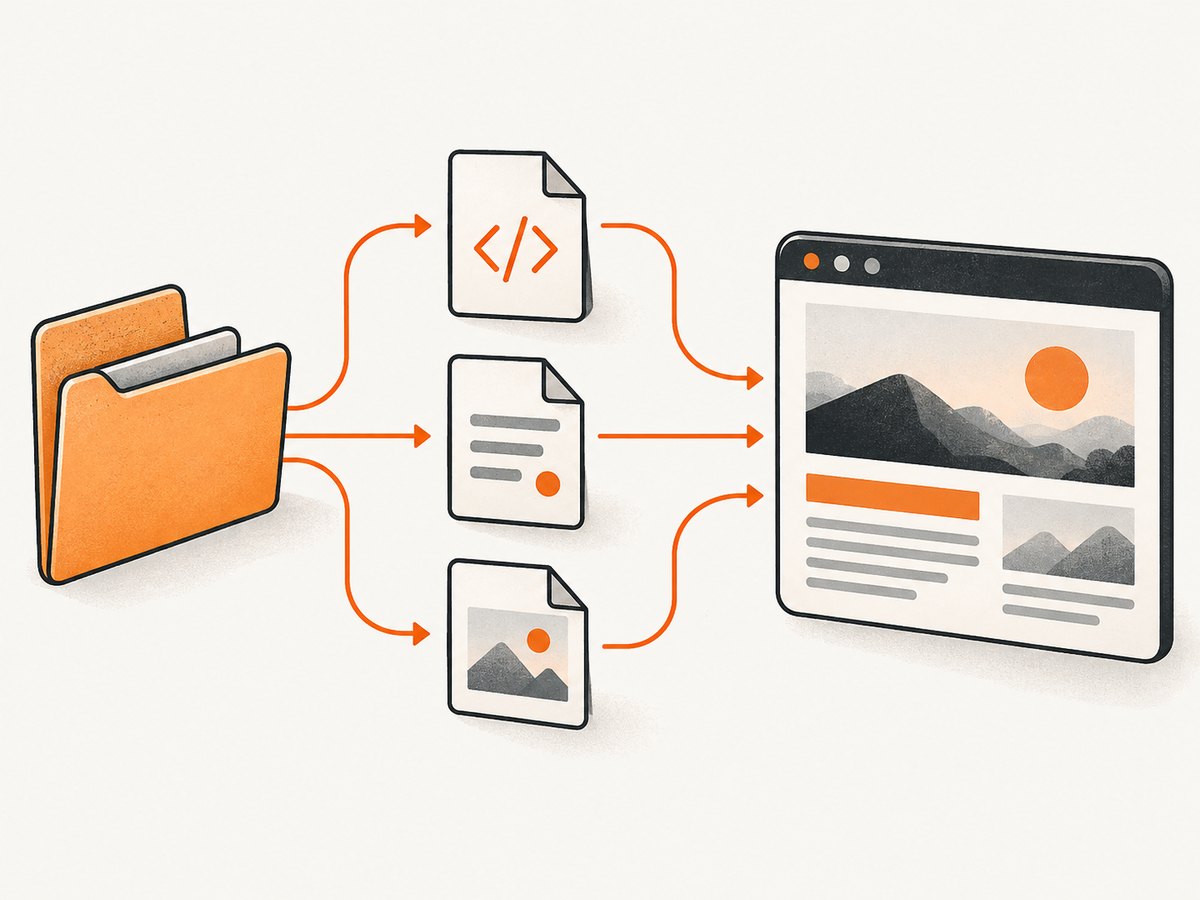 When Puppeteer opens the HTML file URL, relative stylesheet and asset paths resolve from that document’s directory.