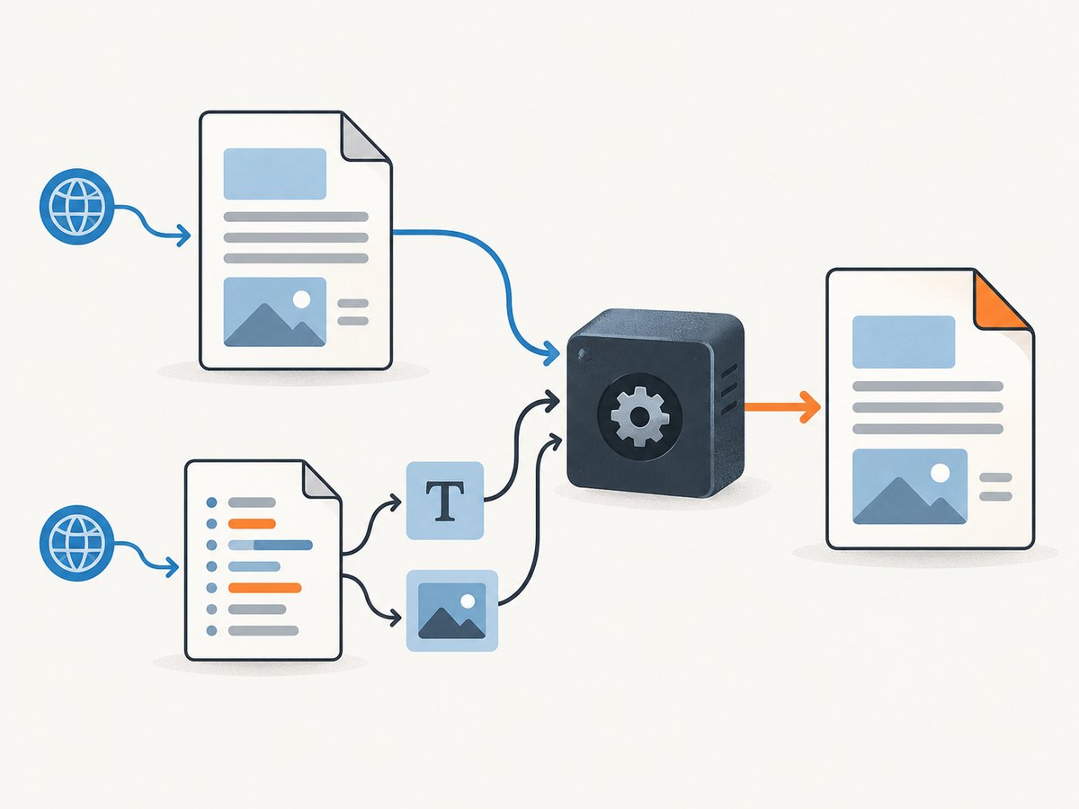 The HTML base URL and stylesheet URL each help resolve their own relative resources.
