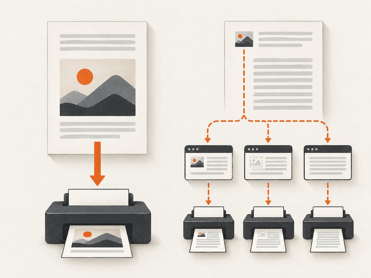 Main page content uses the ordinary HTML rendering path; PDF headers and footers deserve version-specific checks.