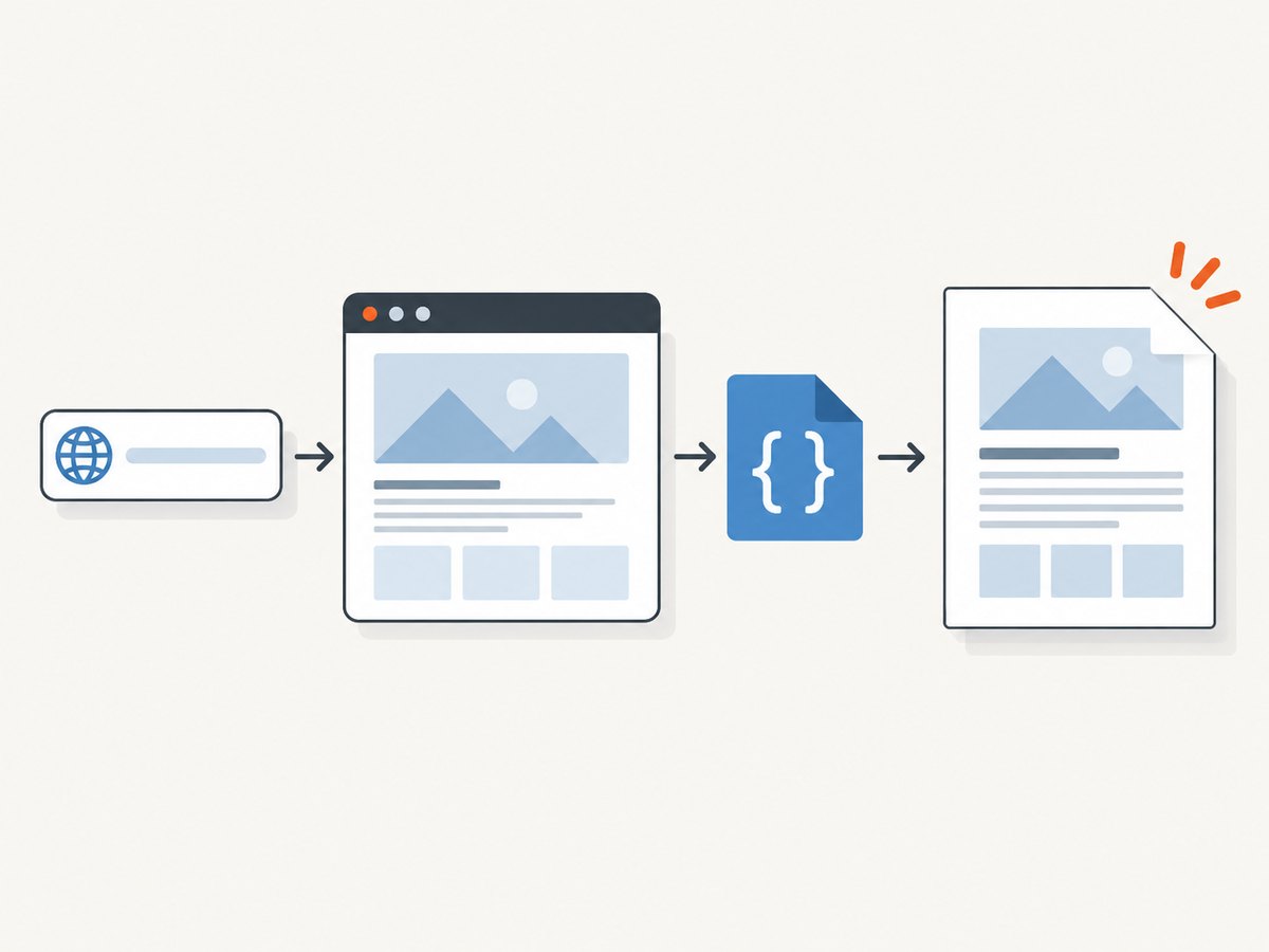 A print stylesheet turns the same HTML content into a focused page for paper or PDF.