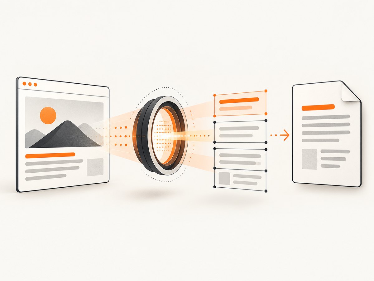 OCR recognizes screenshot pixels and creates a separate editable text layer.