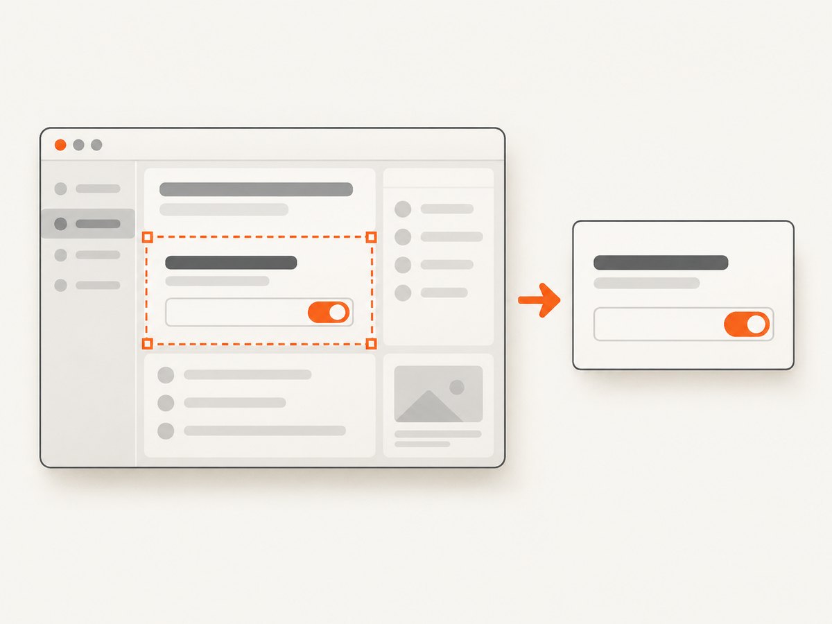 A purposeful crop removes distractions while retaining enough surrounding interface to orient the reader.