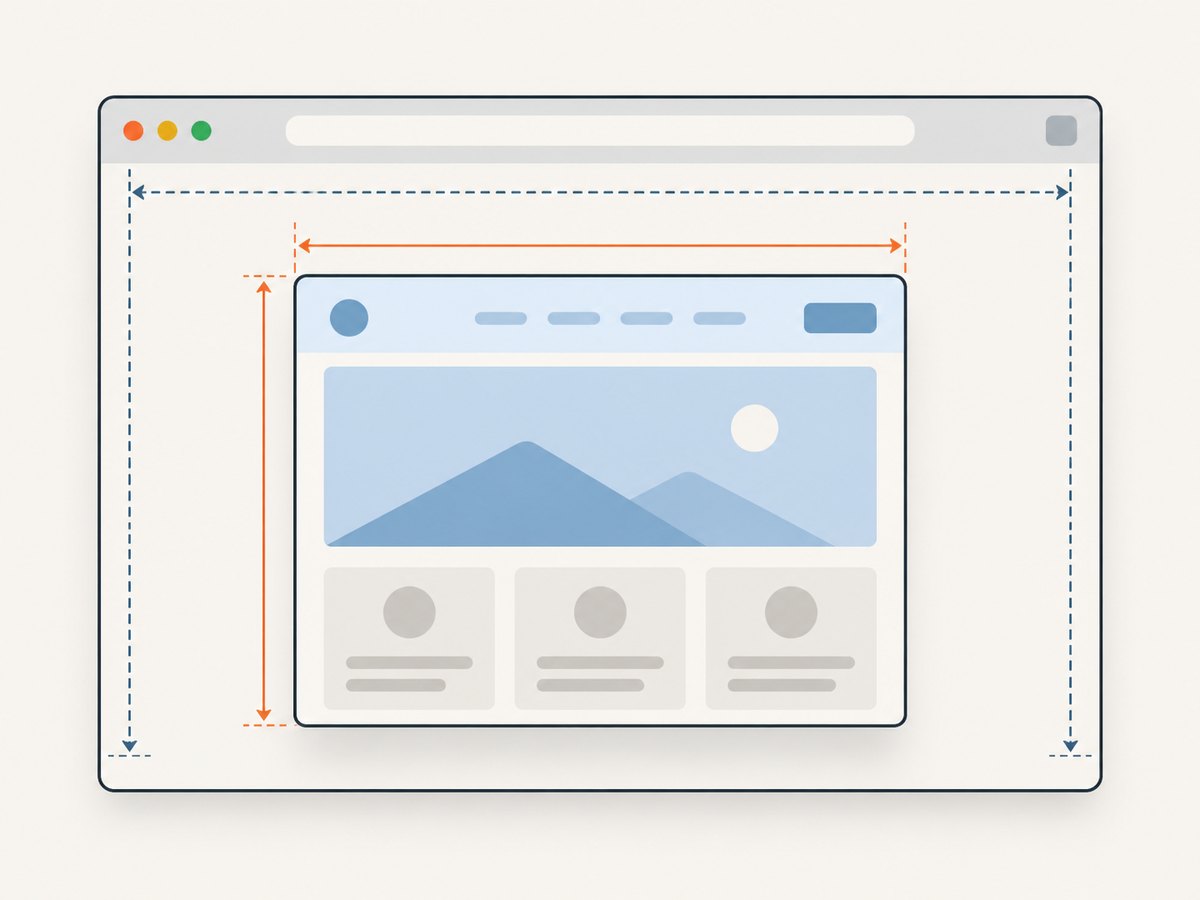 The operating-system window and Playwright page viewport are separate sizes controlled in different ways.