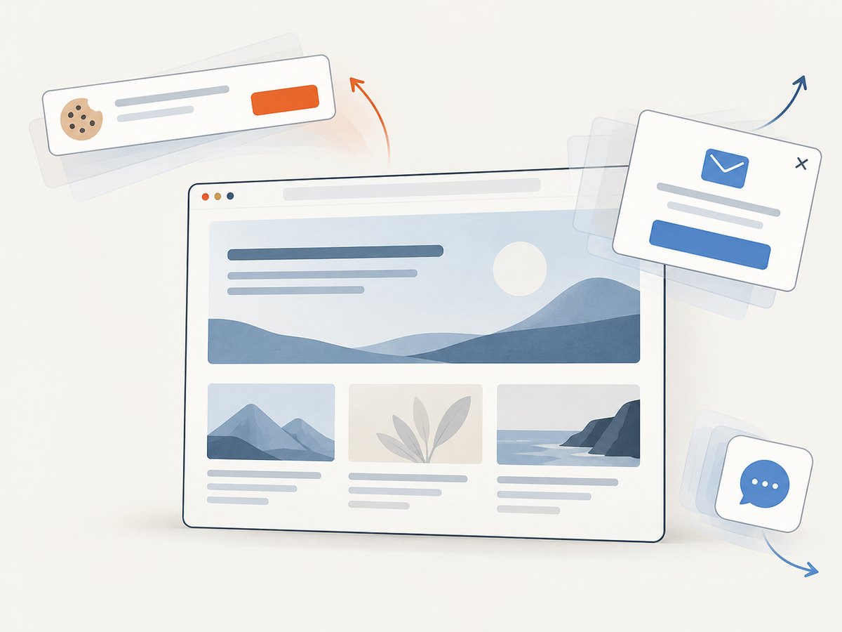 A screenshot API can clear common overlays before capturing a page.