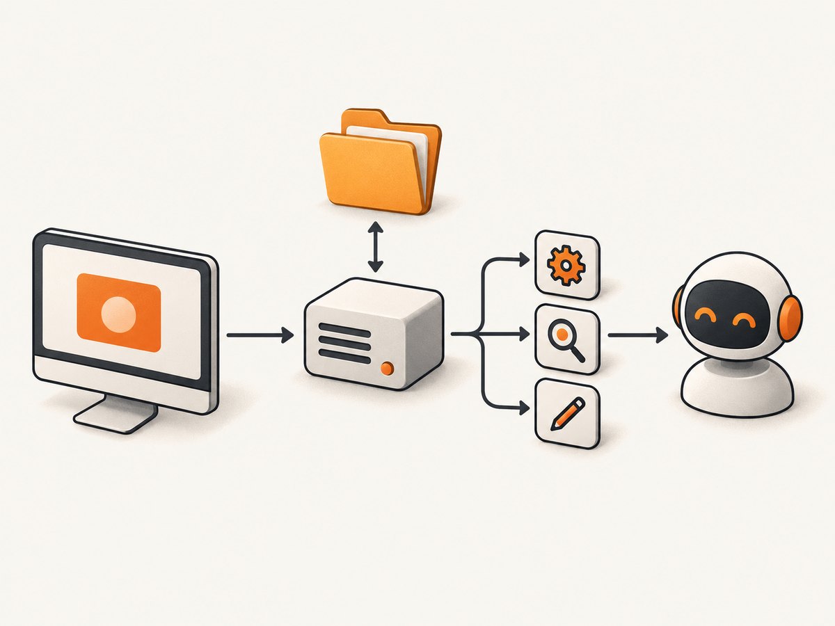 Claude Desktop launches the local server process described in its configuration, then exposes that server’s tools in conversation.
