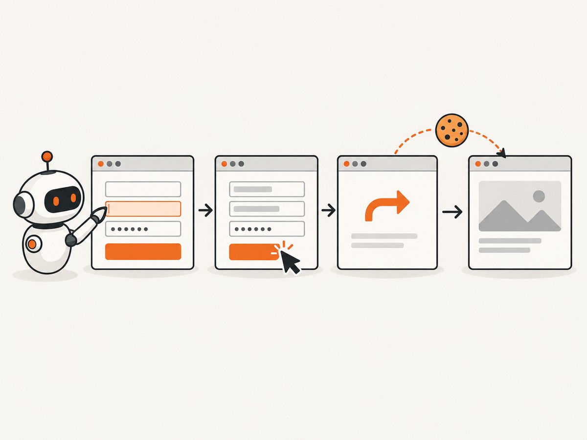 A StatefulBrowser can carry cookies through ordinary form and redirect workflows.