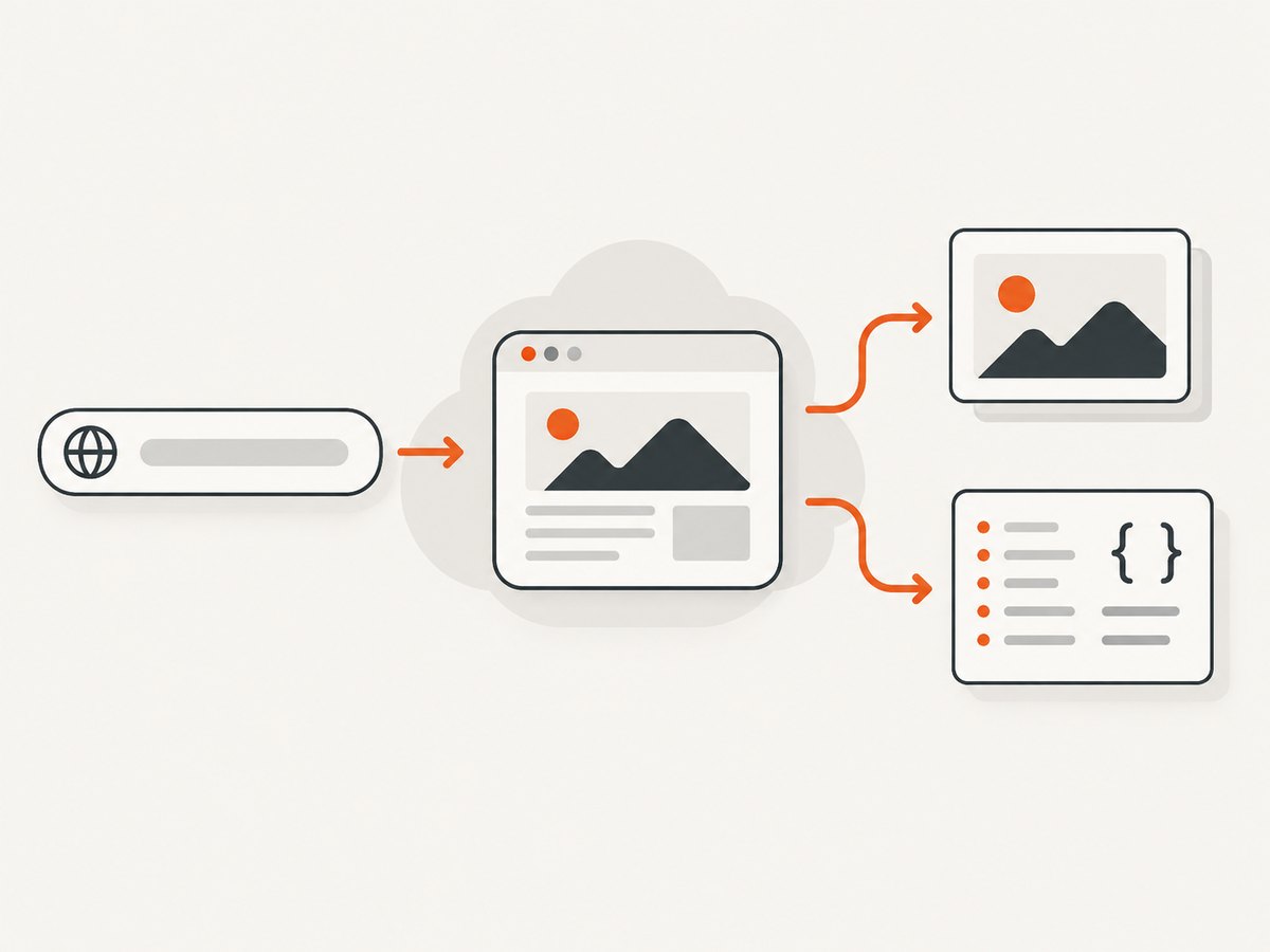 A screenshot API renders a URL and returns an image or image metadata for your application.