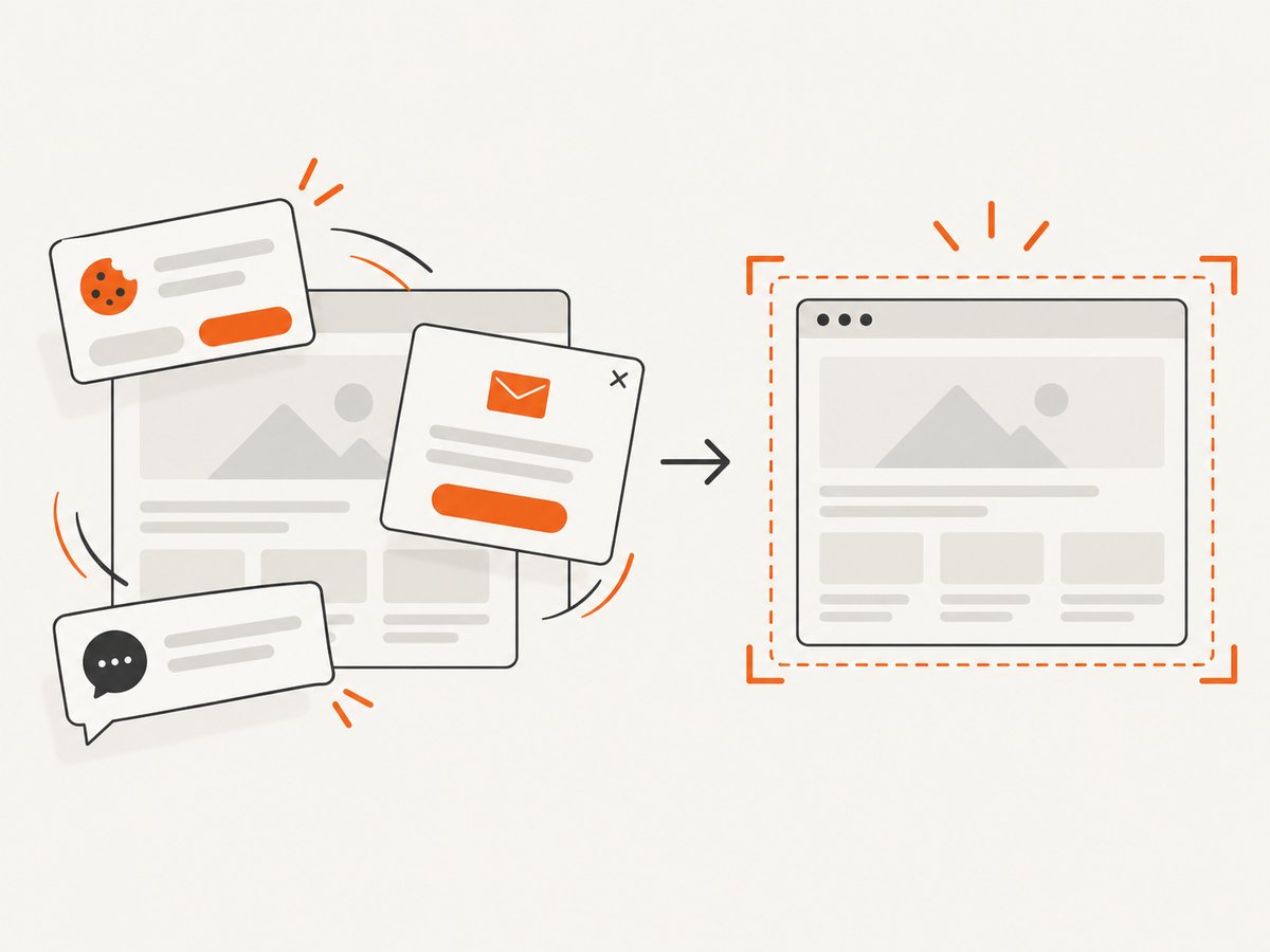 Page preparation controls can change what appears in the final capture.