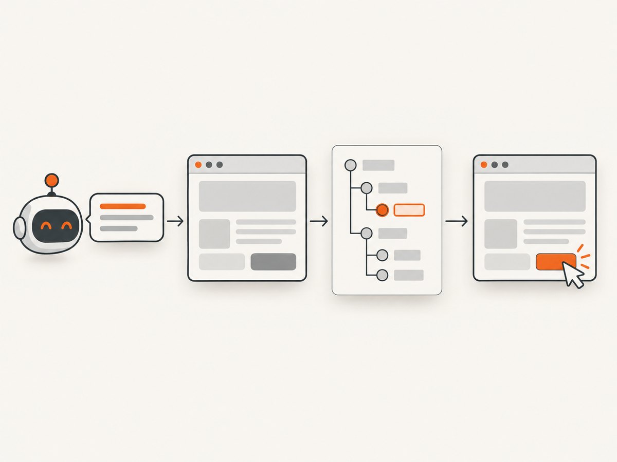 Playwright MCP lets an assistant inspect structured page controls, act on them, and verify the updated state.