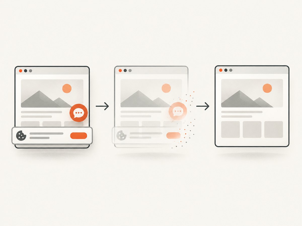 A clean capture workflow removes distracting overlays before producing the final image.