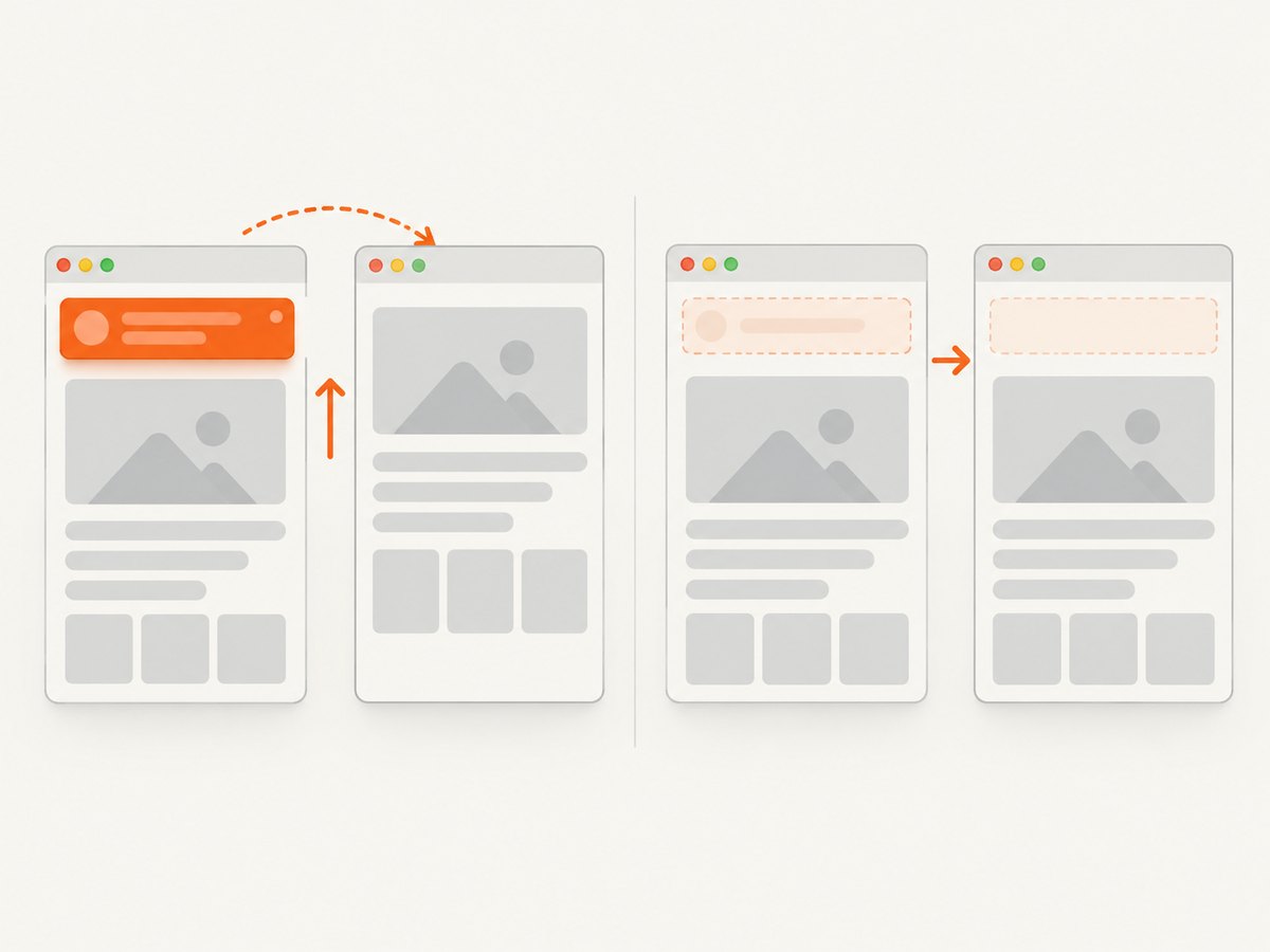 Removing an element collapses its space; visibility hidden preserves the layout gap.