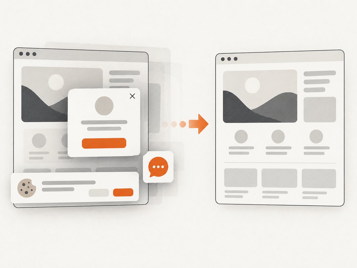 Removing transient overlays makes visual comparisons easier to interpret.