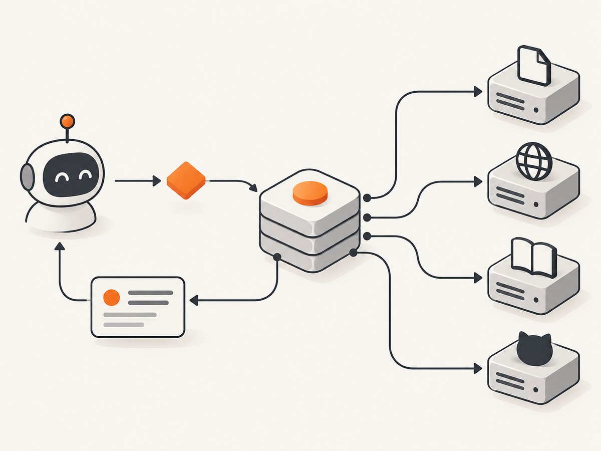 MCP gives one agent a common route to specialized tools and data sources.