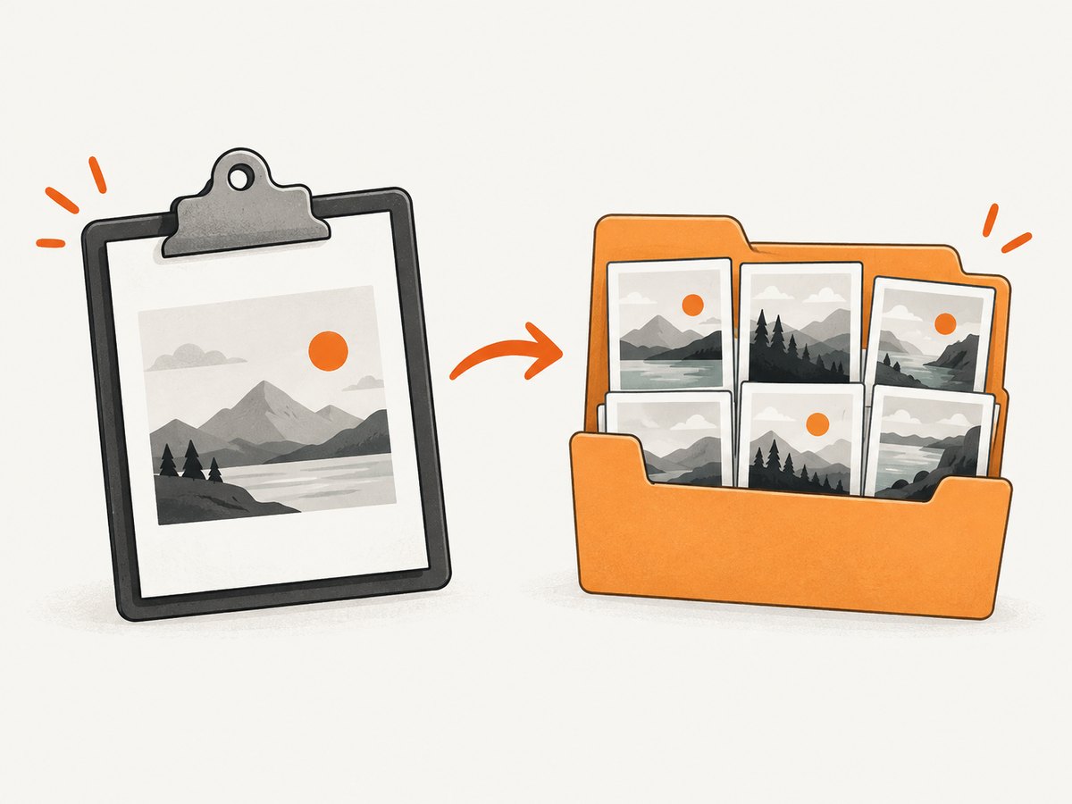 A clipboard copy is temporary; explicitly saving creates a file you can find and share later.