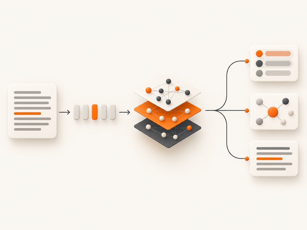 An NLP pipeline turns raw language into structured representations that support a specific task.