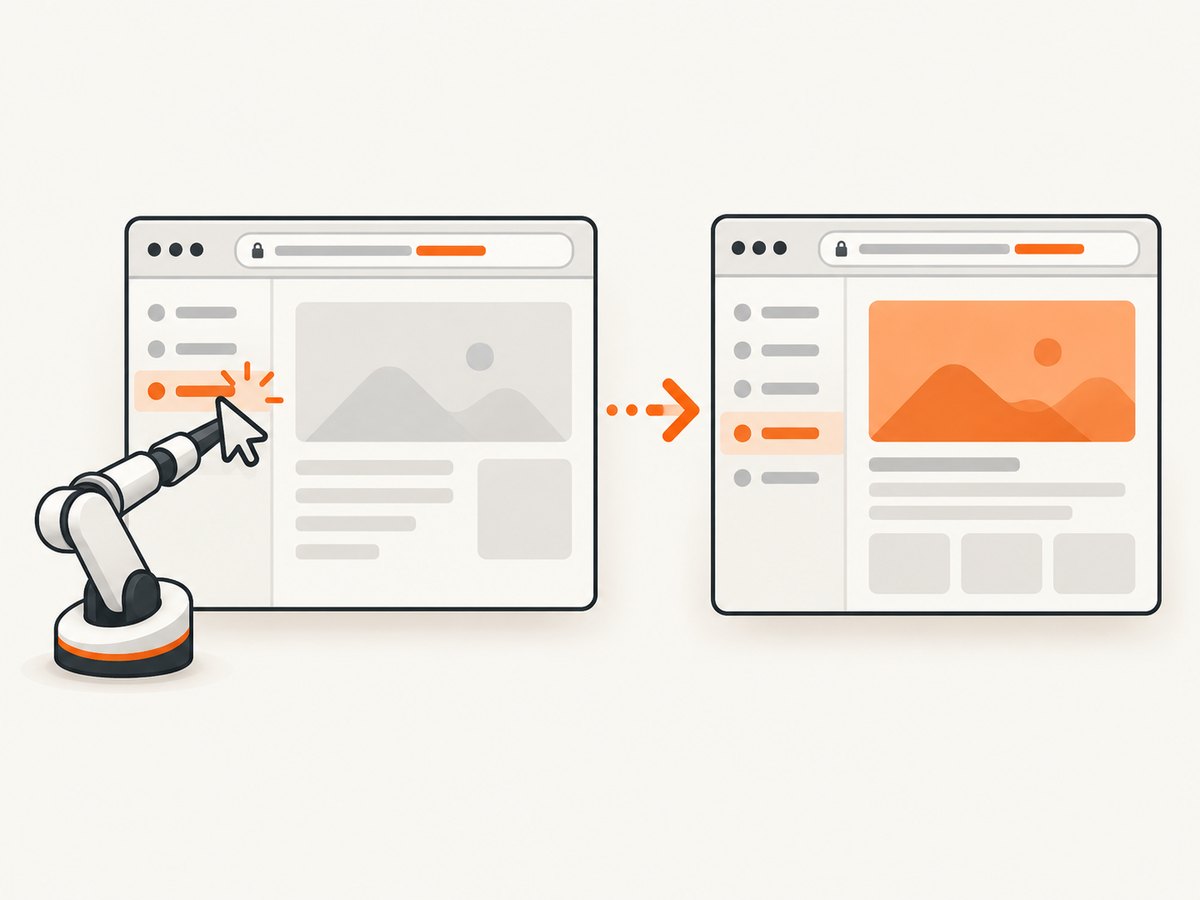 A RouterLink changes the URL and routed view inside the existing SPA document.
