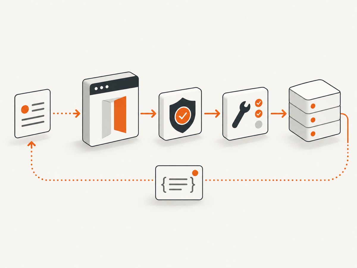 A Route Handler should authenticate the request and delegate protocol work to a maintained MCP adapter.