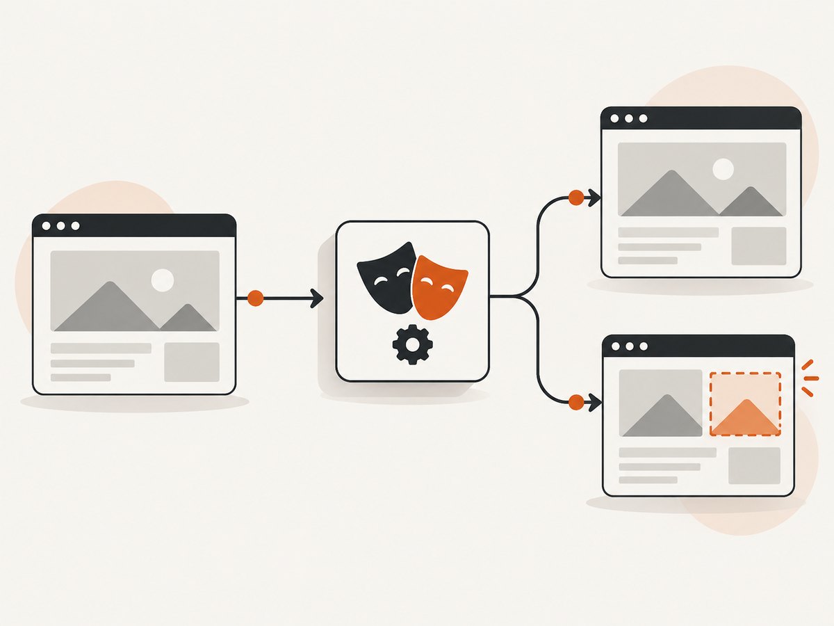 A visual regression test renders a page, compares it with an approved baseline, and exposes the changed pixels.