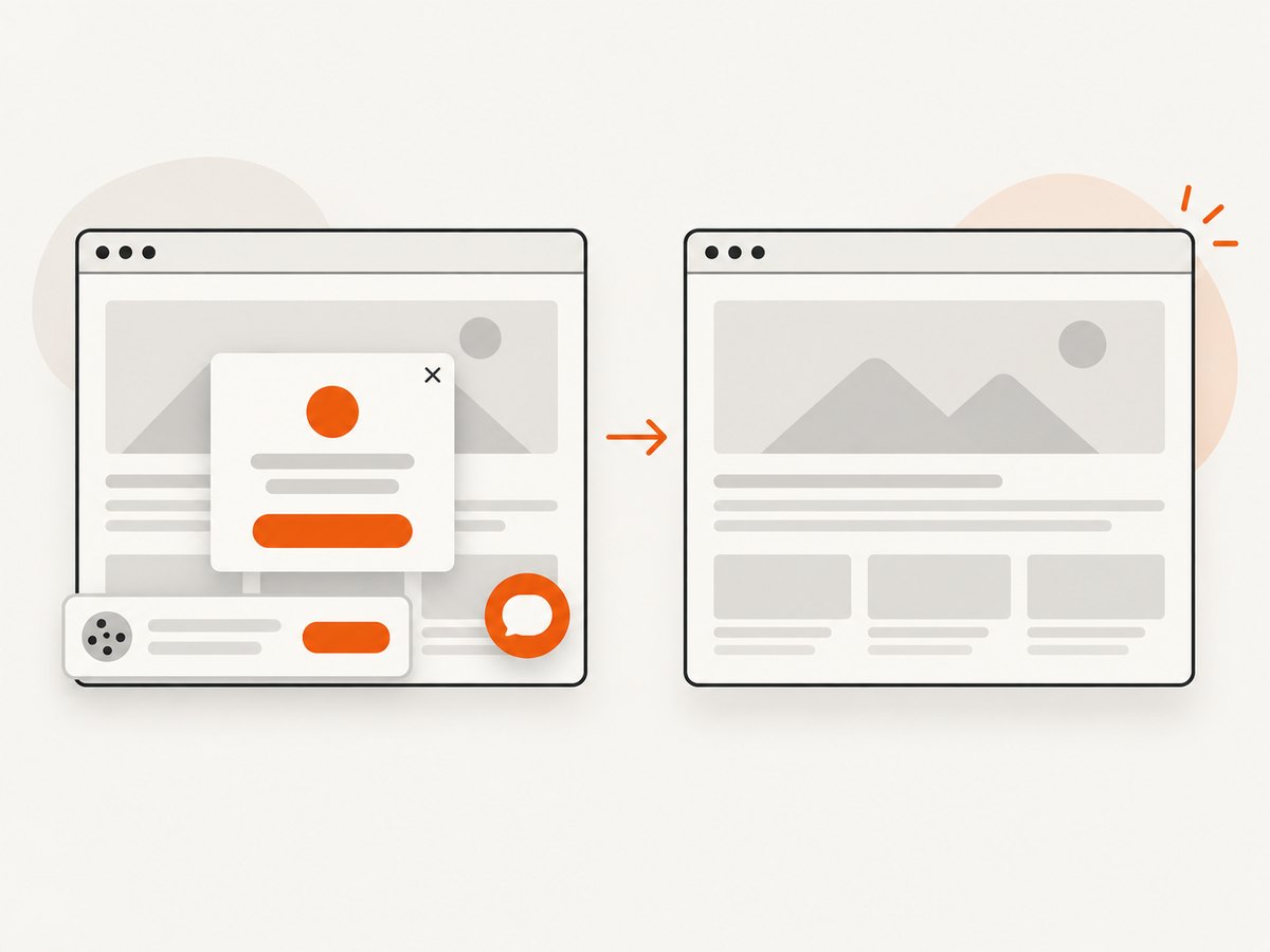 Deterministic capture removes volatile overlays before a screenshot is reviewed.