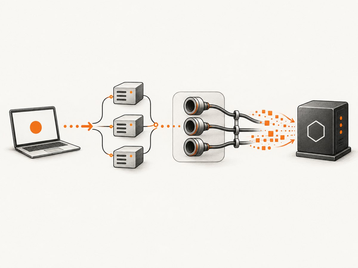 A request passes through transport, connection reuse and streamed response handling.