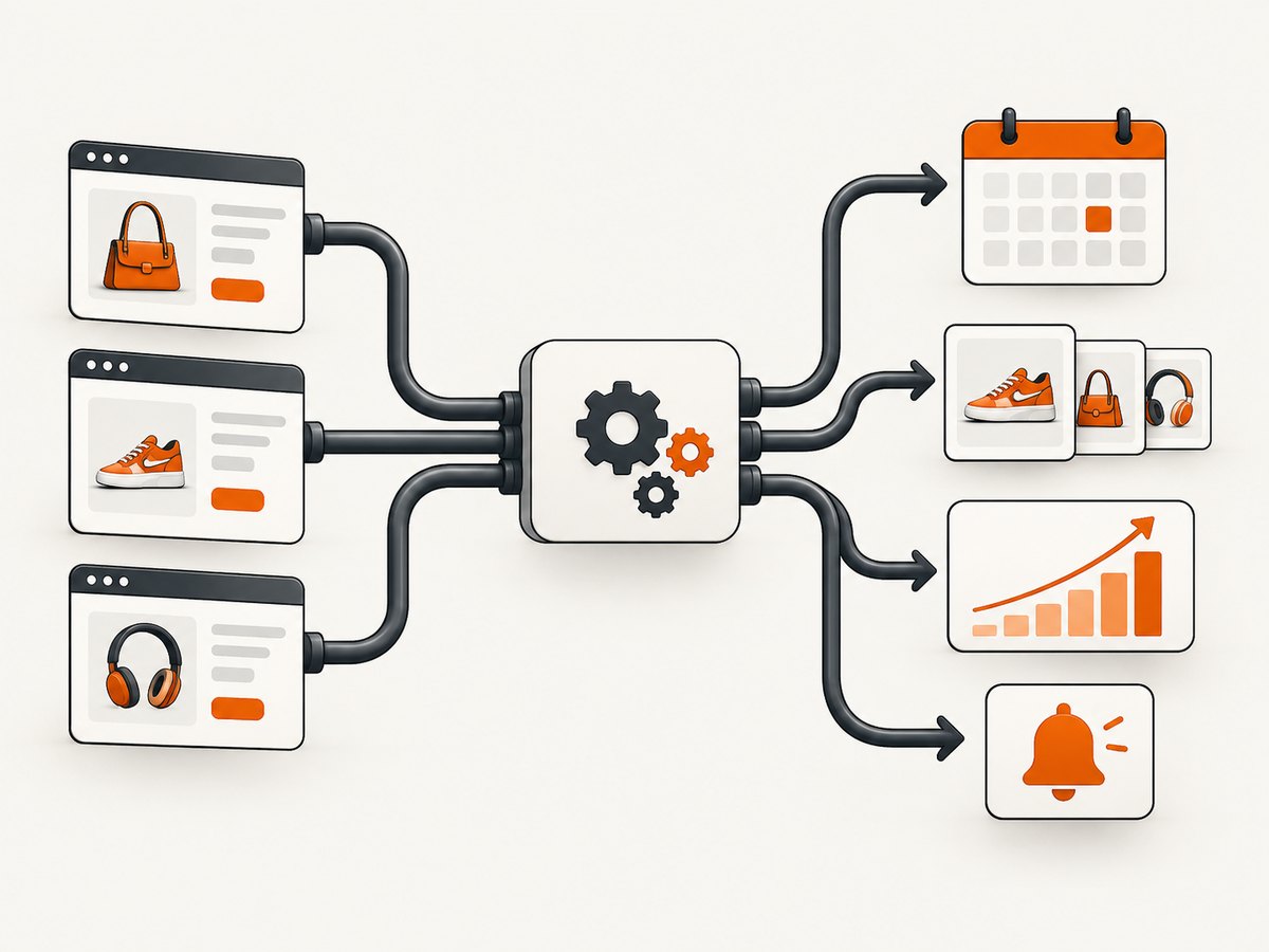 A repeatable workflow turns marketplace pages and filings into dated, comparable evidence.