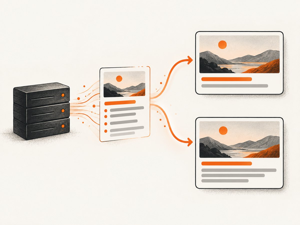 The protocol provides the description; each platform decides how much of it to render.