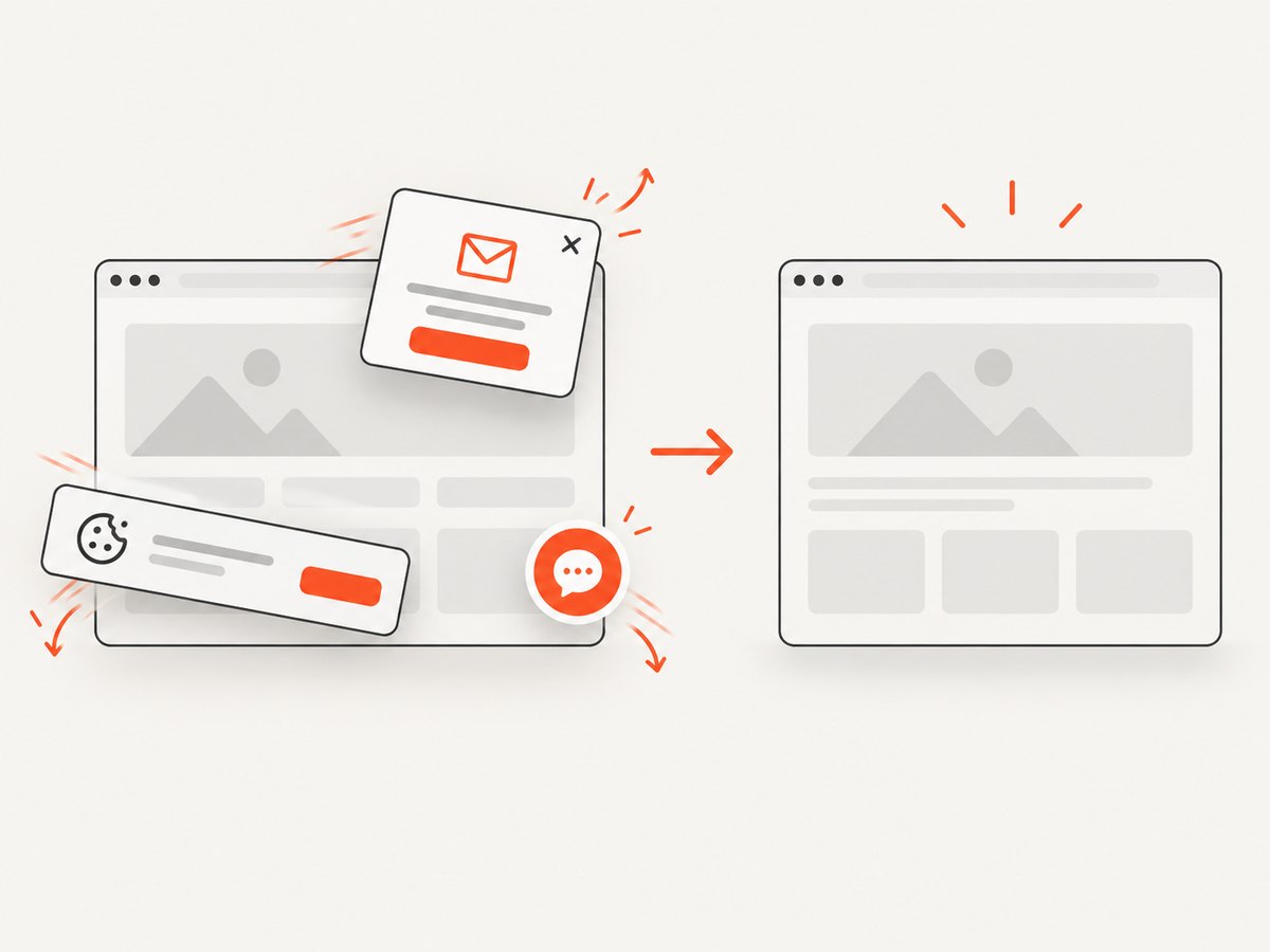 A clean capture removes obstructive overlays before you inspect the page preview.