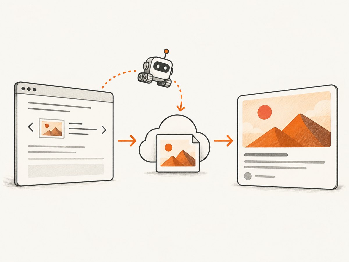 A social preview depends on metadata, image retrieval, and the platform's cache.
