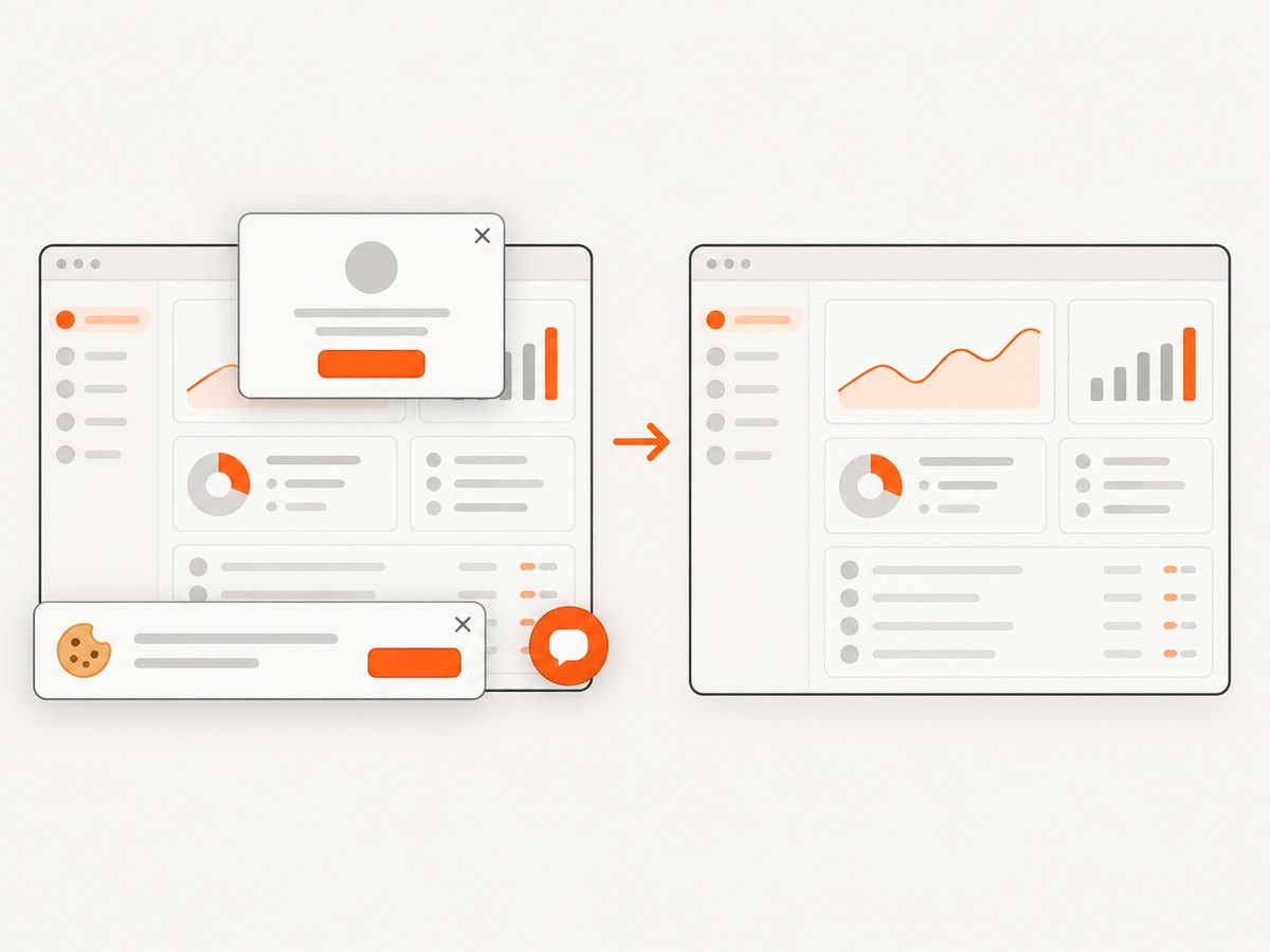 A clean screenshot pipeline removes obstructive overlays before saving the dashboard.