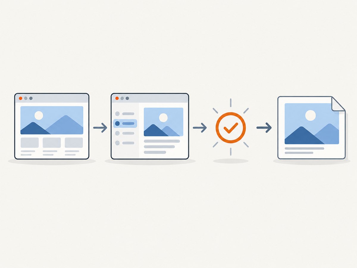 A reliable capture waits for the intended page state before saving the rendered result.