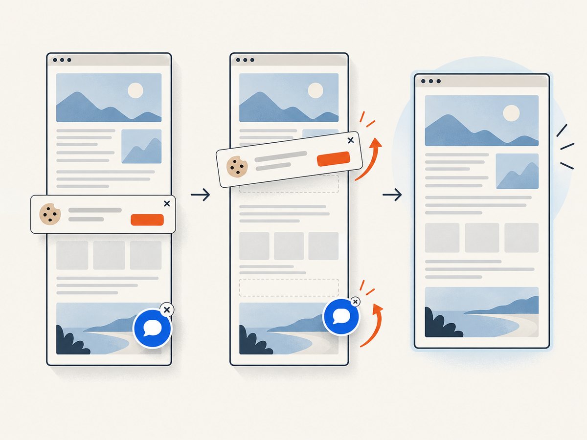 A managed capture can remove common overlays before returning the page image.