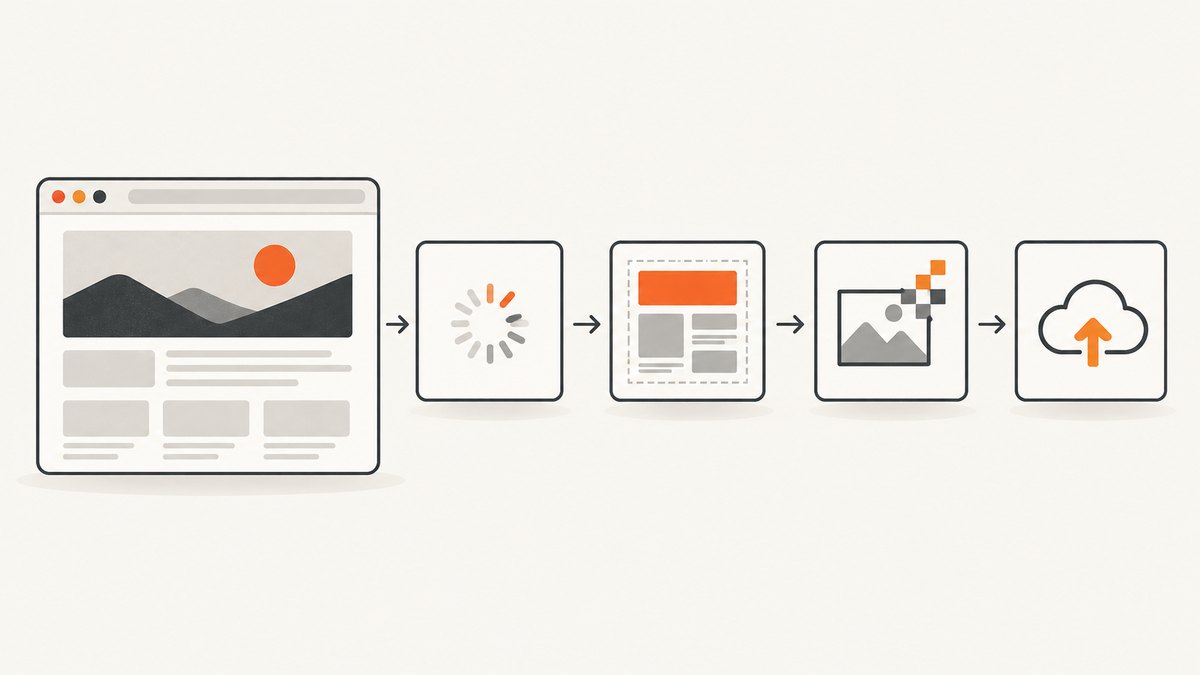 Choosing an element or clip can reduce the work required compared with a full-page capture.
