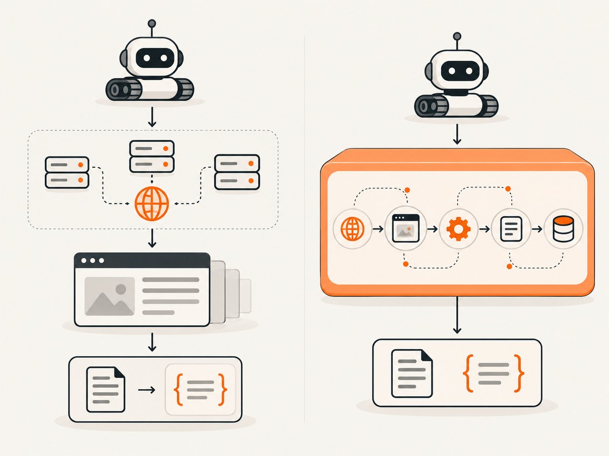 A proxy may provide network access alone; a managed API can bundle additional collection steps.