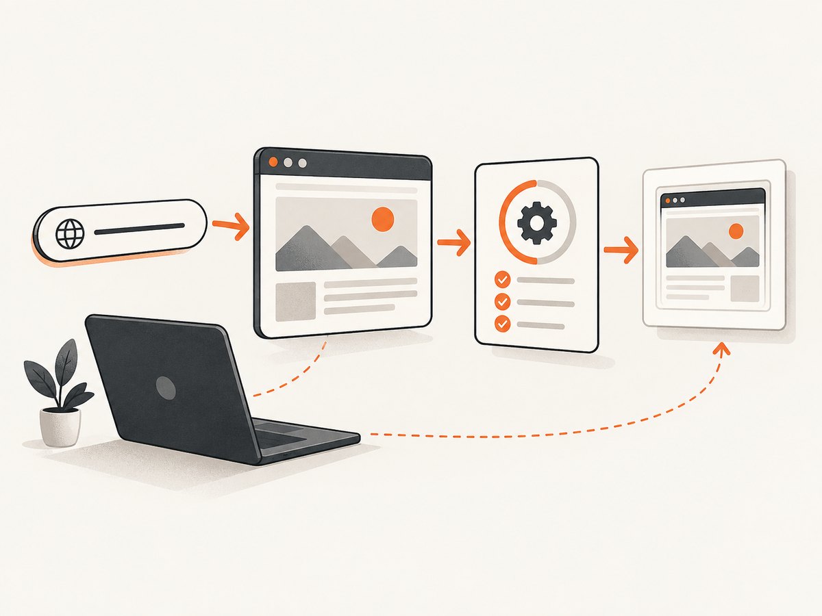 A self-managed capture flow needs both a browser and a page-specific readiness check.