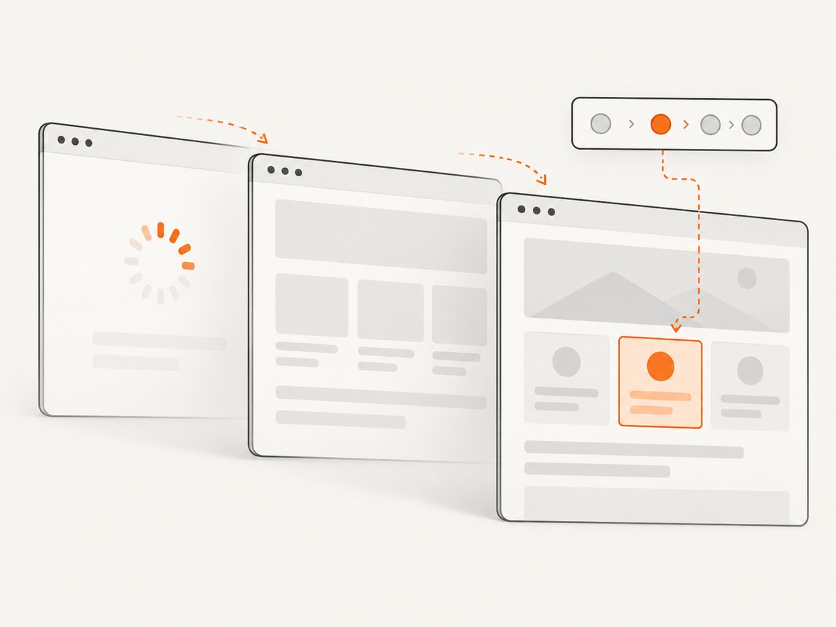 Waiting for the right page state prevents no-match errors on dynamic sites.
