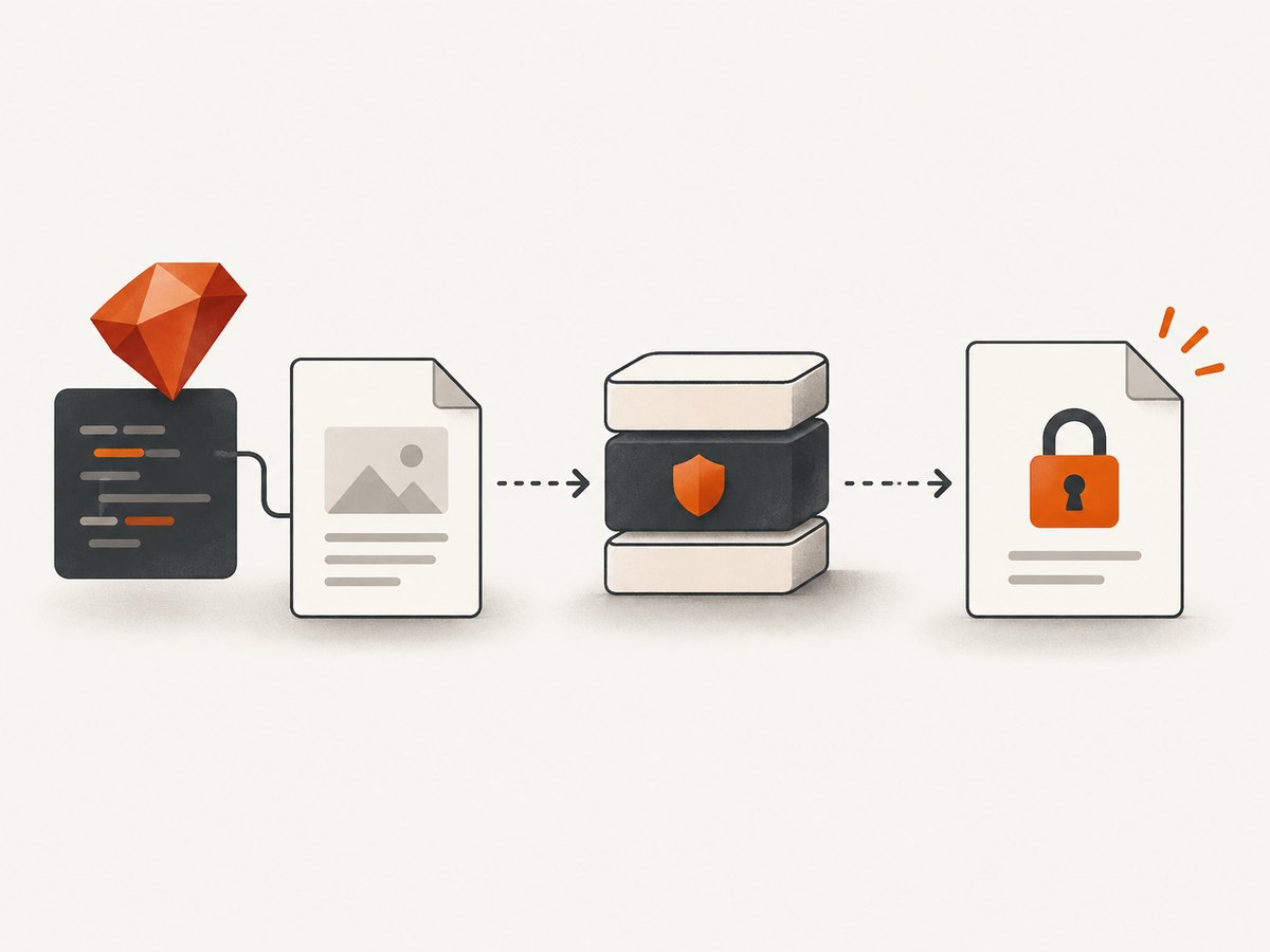 The PDF library applies encryption as part of the PDF structure when it writes the file.