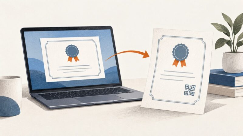 PDF Certificates for E-Learning and Courses